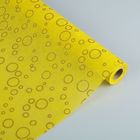 Фетр с рисунком "Пузыри” жёлтый 50 см х 10 м - Фото 1