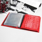 Обложка для автодокументов и паспорта, кайман, цвет красный-алый - Фото 4