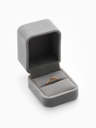 Футляр под кольцо, серьги «Геометрия», бархатный, 5×5.5 см, серо-розовый - фото 117388942