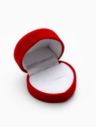 Футляр бархатный под кольцо, серьги «Сердце малое» 4×4.5 см, бордовый - Фото 6