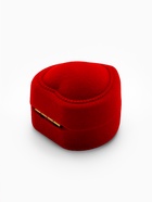 Футляр под кольцо, серьги «Сердце с рамкой из точек», бархатный, 5×5 см (±0.5 см ), красный - Фото 3