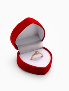 Футляр под кольцо, серьги «Сердце с рамкой из точек», бархатный, 5×5 см (±0.5 см ), красный - Фото 6