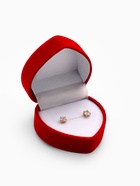 Футляр под кольцо, серьги «Сердце с рамкой из точек», бархатный, 5×5 см (±0.5 см ), красный - Фото 7