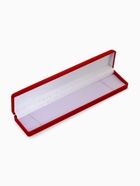 Футляр бархатный под браслет/цепочку/часы «Пенал», 21.5×5×2.5, красный, вставка белая - Фото 2