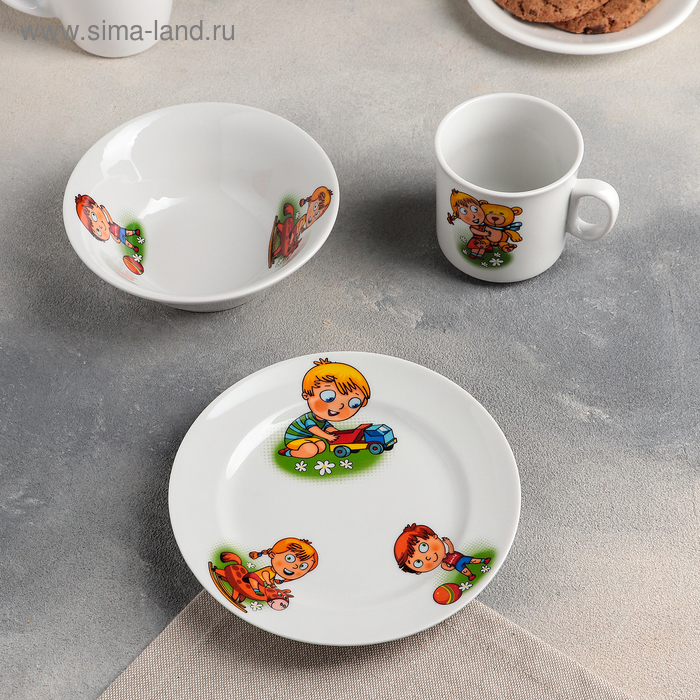 Набор посуды 3 предмета «Детство» - Фото 1