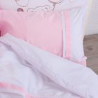Комплект в кроватку (4 предмета) "Шоколадный мишка", цвет розовый - Фото 4