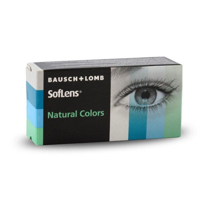 Цветные контактные линзы Soflens Natural Colors Aquamarine, диопт. -1,5, в наборе 2 шт.