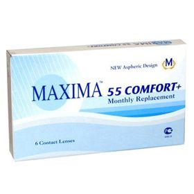 Контактные линзы Maxima 55 Comfort+, -9/8,6 в наборе 6 шт.