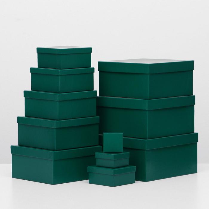 Набор коробок 11в1 "Зелёный", 25,5 х 25,5 х 13 - 5,5 х 5,5 х 2,5 см - Фото 1