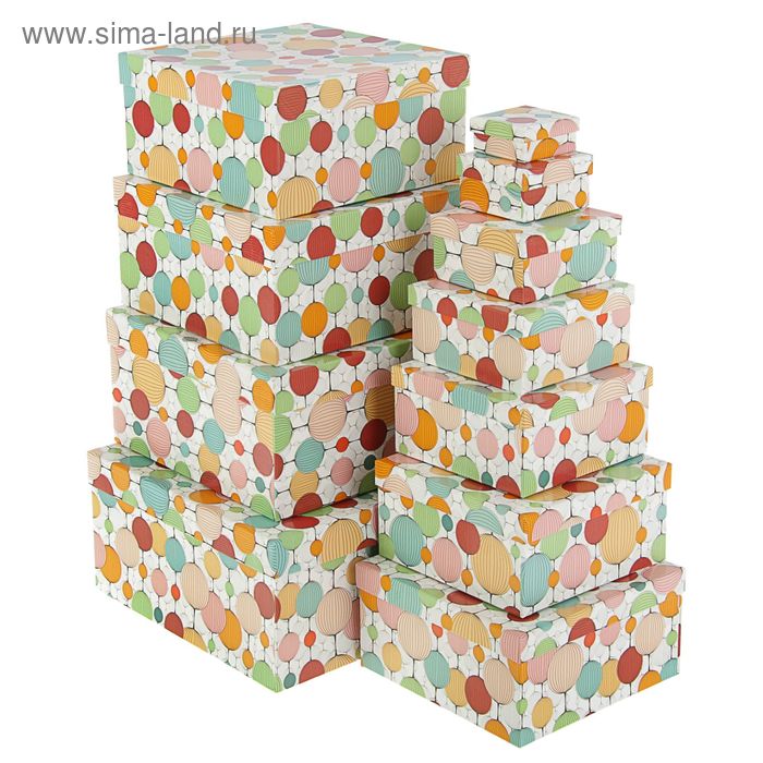 Набор коробок 11в1 "Бумажные фонарики", 25,5 х 25,5 х 13 - 5,5 х 5,5 х 2,5 см - Фото 1