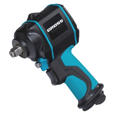 Пневмогайковерт ударный GROSS G985, 1/2", Twin Hammer, композитный, 9000 об/мин, 610 Нм