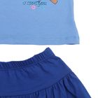 Комплект для девочки (блузка+юбка), рост 98 см, цвет голубой (арт. Л628) - Фото 5