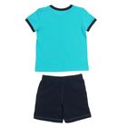 Комплект для мальчика (джемпер+шорты), рост 128 см, цвет тёмно-синий/бирюзовый Н639 - Фото 2