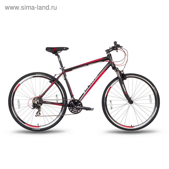 Велосипед 28'' Pride Cross 1.0, 2016, цвет черно-красный матовый, размер 17" - Фото 1