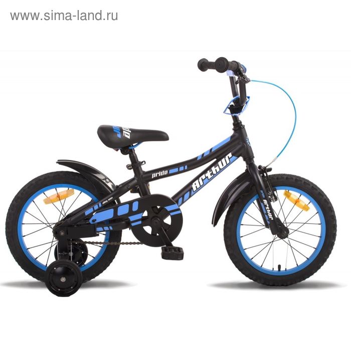 Велосипед 16" Pride Arthur, 2015, цвет черно-синий матовый - Фото 1