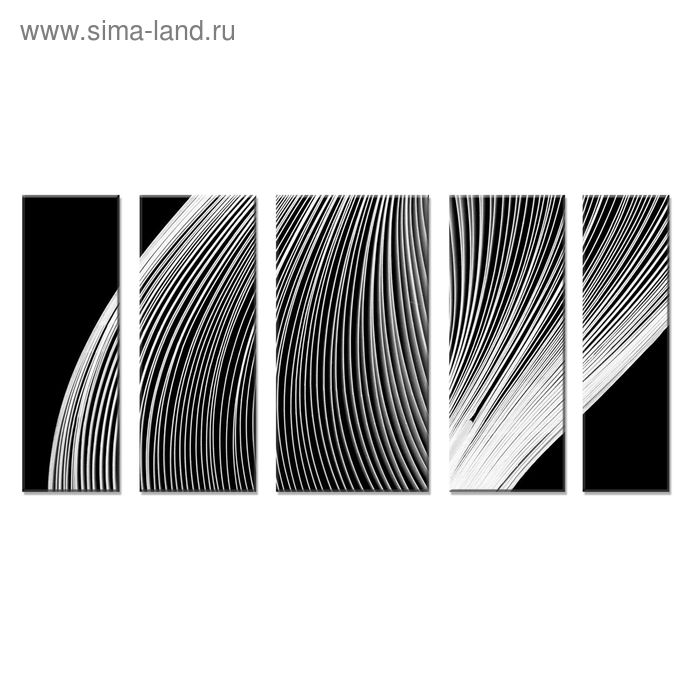 Модульная картина "Стильные линии"   2-20х60, 2-25х60, 1-30x60., 120х60см - Фото 1