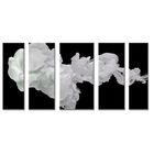 Модульная картина "Белые клубки дыма" 2-20х60, 2-25х60, 1-30x60.,  120х60см - Фото 1