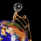 Глобус сувенирный с подсветкой, d=22 см, h=56 см, резной, под камень, тёмно-синий + пульт - Фото 3