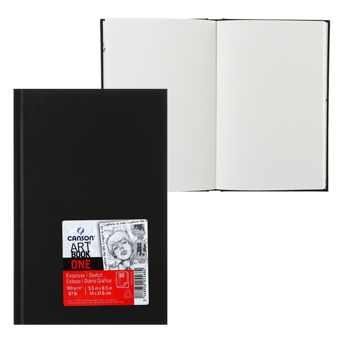 Блокнот в твердой обложке для зарисовок CANSON Art Book One, 14 х 21.6 см, 100 листов, 100 г/м2 - Фото 1