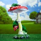 Садовая фигура "Мухомор с лягушками" 45см - фото 24505300