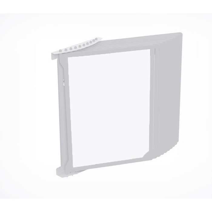 Рамка пластиковая для перекидной системы A4, INFOFRAME, без протектора, цвет белый - фото 1906843957