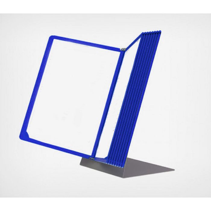 Рамка пластиковая для перекидной системы A4, INFOFRAME, без протектора, цвет синий - фото 1886225620