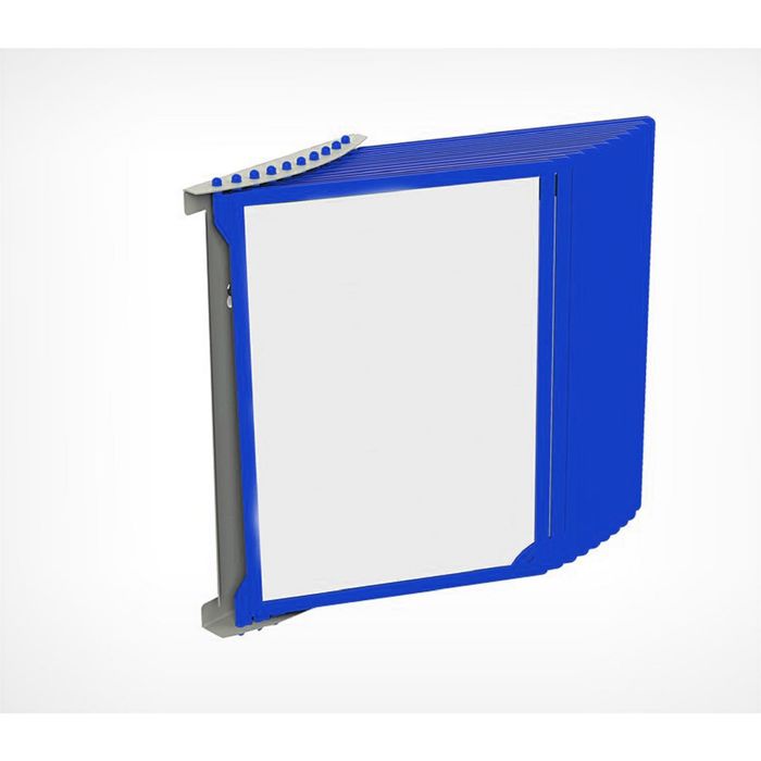 Рамка пластиковая для перекидной системы A4, INFOFRAME, без протектора, цвет синий - фото 1886225621