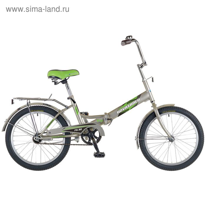 Велосипед 20" Novatrack FS30, 2015, 1ск., цвет серый - Фото 1