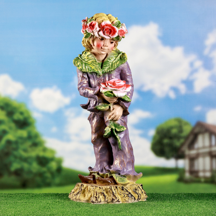 Садовая фигура из полистоуна «Принц роз», 25×25×72 см - Фото 1