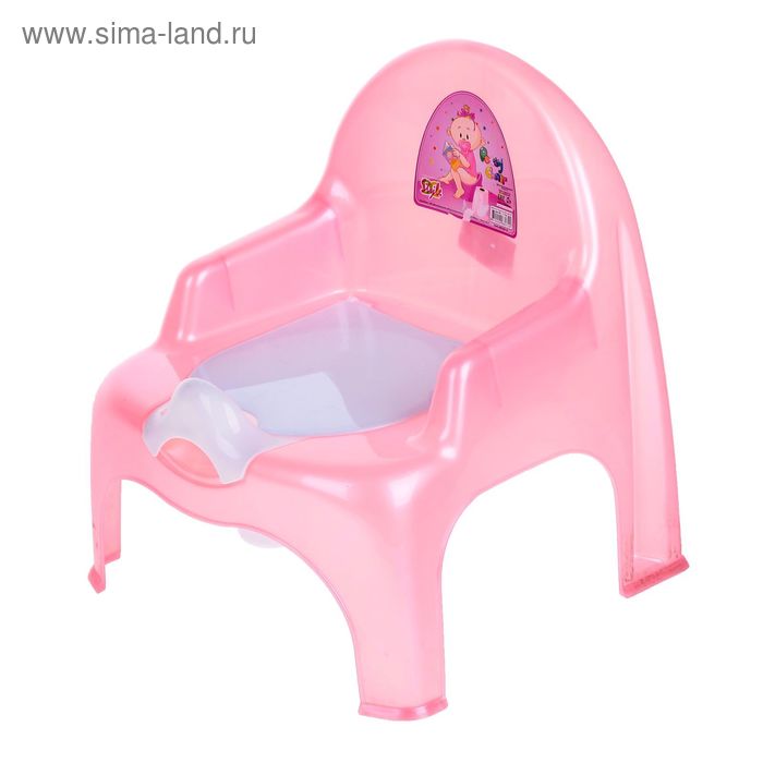 Горшок-стульчик с крышкой, цвет розовый перламутр - Фото 1
