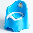 Горшок детский антискользящий «Комфорт» с крышкой, съёмная чаша, цвет голубой - фото 3653001