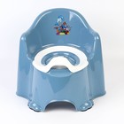 Горшок детский антискользящий «Комфорт» с крышкой, съёмная чаша, голубой - Фото 4