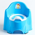 Горшок детский антискользящий «Комфорт» с крышкой, съёмная чаша, голубой - Фото 3