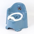 Горшок детский антискользящий «Комфорт» с крышкой, съёмная чаша, голубой - Фото 1