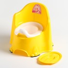 Горшок детский антискользящий «Комфорт» с крышкой, съёмная чаша, цвет жёлтый - Фото 2