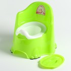 Горшок детский антискользящий «Комфорт» с крышкой, съёмная чаша, цвет салатовый - Фото 2