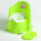 Горшок детский антискользящий «Комфорт» с крышкой, съёмная чаша, цвет салатовый - Фото 3
