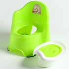 Горшок детский антискользящий «Комфорт» с крышкой, съёмная чаша, цвет салатовый - Фото 4
