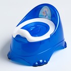 Горшок детский антискользящий «Бэйби-Комфорт» с крышкой, съёмная чаша, цвет голубой, синий - Фото 1