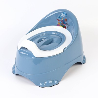 Горшок детский антискользящий «Бэйби-Комфорт» с крышкой, съёмная чаша, синий