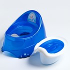 Горшок детский антискользящий «Бэйби-Комфорт» с крышкой, съёмная чаша, синий - Фото 7