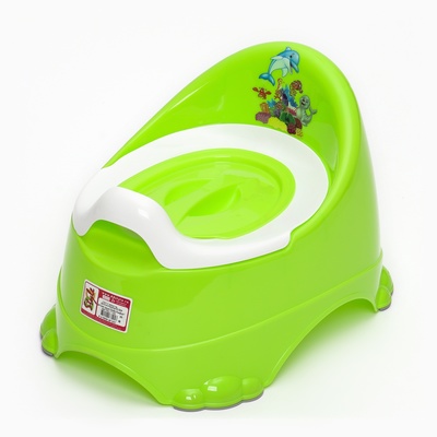 Горшок детский антискользящий «Бэйби-Комфорт» с крышкой, съёмная чаша, салатовый
