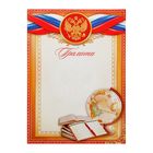 Грамота школьная, глобус, символика РФ, А4.157 г/м² - Фото 2