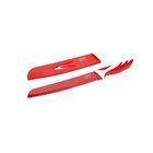 Нож хлебный Rainbow, 20 см, в пластиковом чехле, с защитным покрытием, пластиковая ручка красная - Фото 1