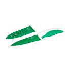 Нож Picnic в пластиковом чехле, пластиковая зеленая ручка - Фото 1