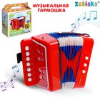 Музыкальная игрушка «Гармонь», детская, цвет красный - фото 6009218