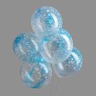 Шар воздушный прозрачный с блёстками "Твой праздник", 12", набор 5 шт. - Фото 1