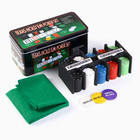 Покер, набор для игры (карты 2 колоды, фишки 200 шт.), без номинала, 60 х 90 см - фото 317811852