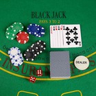 Покер в металлическом кейсе (2 колоды, фишки 300 шт., 5 кубиков), 20.5 х 38 см - фото 9745463