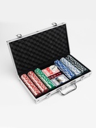 Покер в металлическом кейсе (2 колоды, фишки 300 шт., 5 кубиков), 20.5×38 см - Фото 2